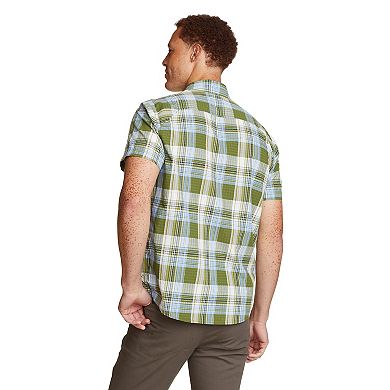 Men's Eddie Bauer UPF 40 Pack-It Seersucker Short Sleeve Button-Down Shirt