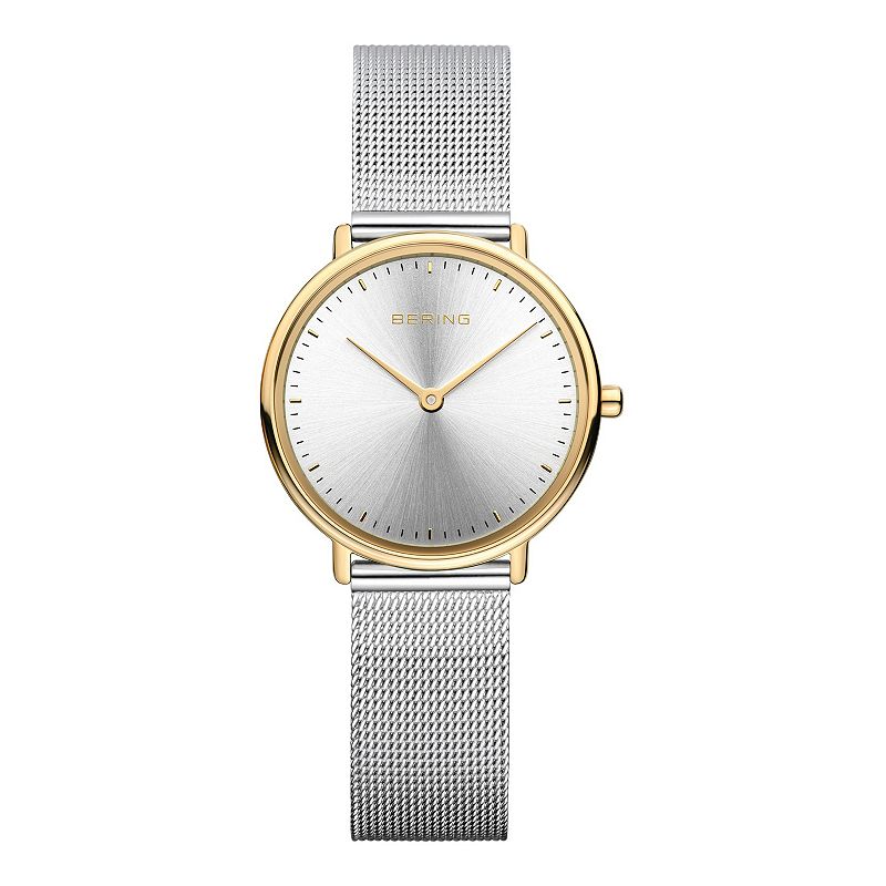 BERING Womens Ultra Slim Two-Tone Stainless Milanese Bracelet Watch, Size: