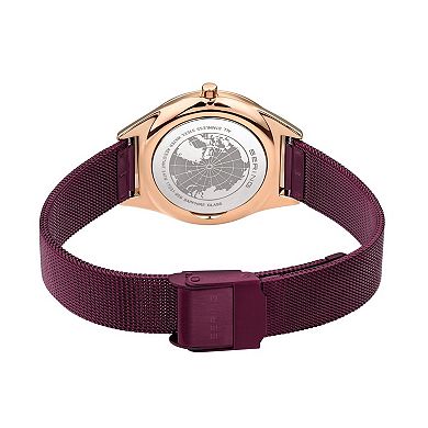 BERING Women's Solar Purple Milanese Bracelet Solar Watch