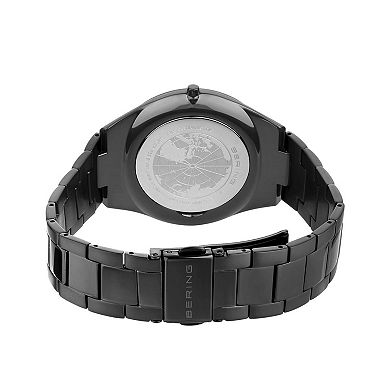 BERING Men's Ultra Slim Brushed Stainless Steel Bracelet Watch