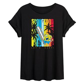 Junior's SpongeBob SquarePants Lets Surf Oversize Tee