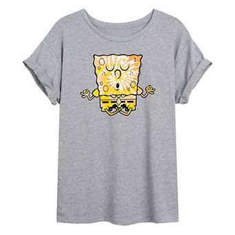 Junior's SpongeBob SquarePants Tie-Dye Oversize Tee