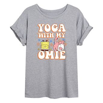 Junior's Nickelodeon SpongeBob SquarePants Yoga Omie Oversize Tee