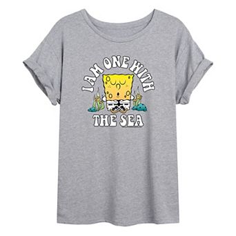 Junior's SpongeBob SquarePants One Sea Oversize Tee