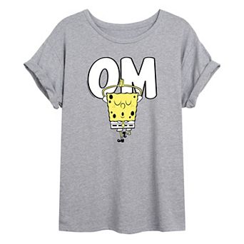 Junior's SpongeBob SquarePants Om Oversize Tee