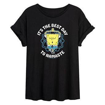 Junior's SpongeBob SquarePants Namaste Oversize Tee