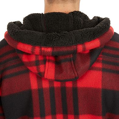Men's Smith's Workwear Butter-Sherpa Lined Plaid Hooded Jacket