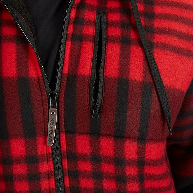 Men's Smith's Workwear Butter-Sherpa Lined Plaid Hooded Jacket