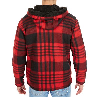 Men's Smith's Workwear Butter-Sherpa Lined Plaid Hooded Jacket