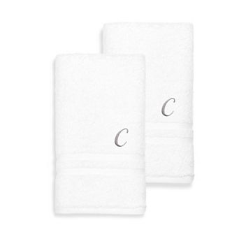 Linum Home Textiles Turkish Cotton Denzi 2 pc Personalized Hand Towel Set