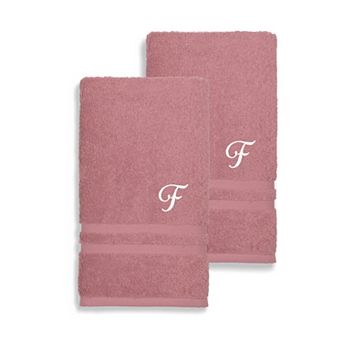 Linum Home Textiles Turkish Cotton Denzi 2 pc Personalized Hand Towel Set