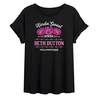 Juniors' Yellowstone "Kind of Sweet" Oversized Graphic Tee