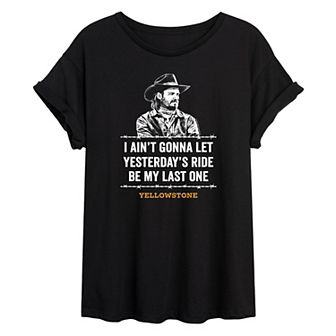 Juniors' Yellowstone "Yesterday's Ride" Oversized Graphic Tee