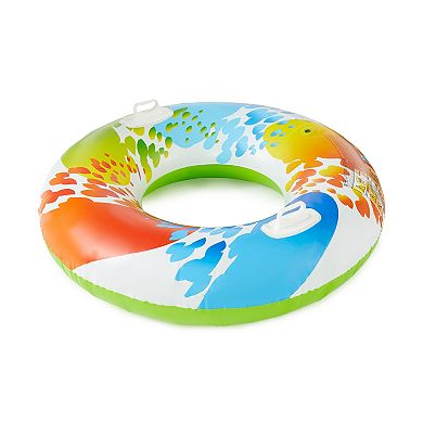 Intex 58202EP Inflatable 48" Color Whirl Tube Swimming Pool Raft with Handles