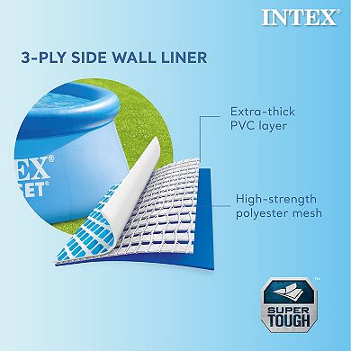 Intex 28107EH 8 x 24 Inch Easy Set Inflatable Swimming Pool with Filter, Blue