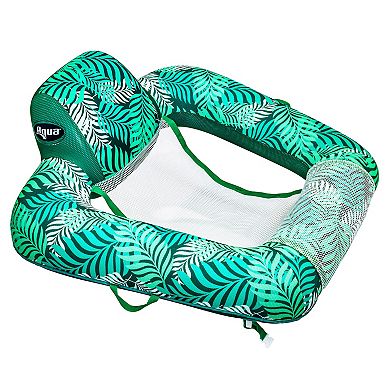 Aqua Zero Gravity Inflatable Pool Chair Lounge Float, Teal Fern Green (2 Pack)
