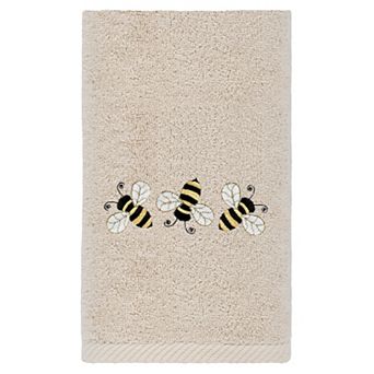 Linum Home Textiles Bee Dance Embroidered Luxury Turkish Cotton Hand Towel