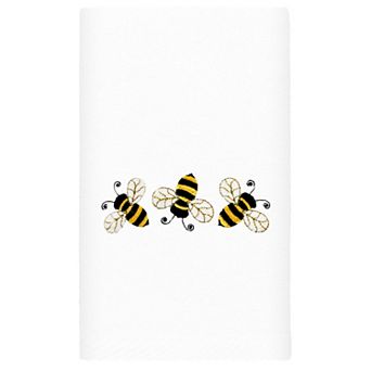 Linum Home Textiles Bee Dance Embroidered Luxury Turkish Cotton Hand Towel