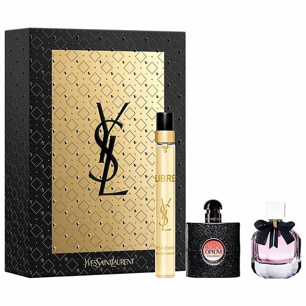 Yves Saint Laurent Libre Black Opium & Mon Paris Trio Perfume Set