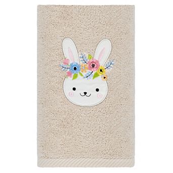 Linum Home Textiles Flower Crown Embroidered Luxury Turkish Cotton Hand Towel