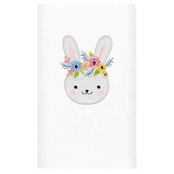 Linum Home Textiles Flower Crown Embroidered Luxury Turkish Cotton Hand Towel