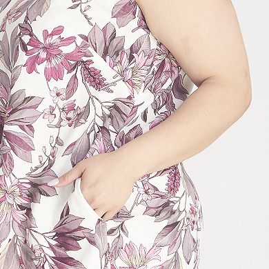 Plus Size Connected Apparel Floral Babydoll Dress