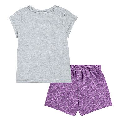 Toddler Girl Nike Tee & Space-Dye Shorts Set