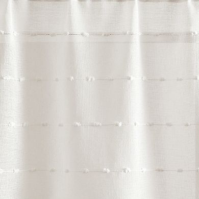 Lush Decor Farmhouse Textured Sheer Valance