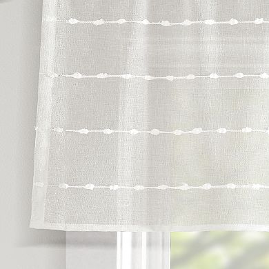 Lush Decor Farmhouse Textured Sheer Valance