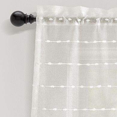 Lush Decor Farmhouse Textured Sheer Valance