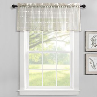 Lush Decor Farmhouse Textured Sheer Valance