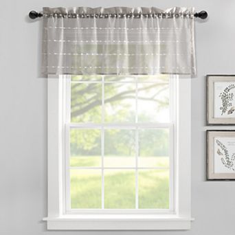 Lush Decor Farmhouse Textured Sheer Valance