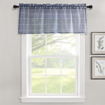 Lush Decor Farmhouse Textured Sheer Valance