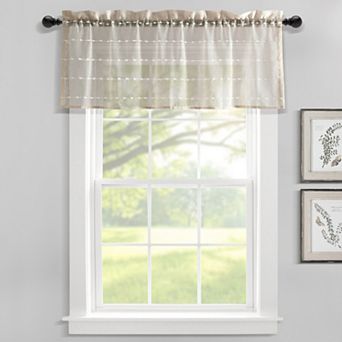 Lush Decor Farmhouse Textured Sheer Valance