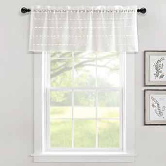 Lush Decor Farmhouse Textured Sheer Valance