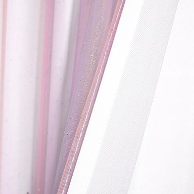 Lush Decor Rainbow Sheer Rod Pocket Single Window Curtain Panel