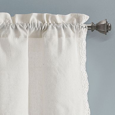 Lush Decor Rosalie Faux Linen Single Valance