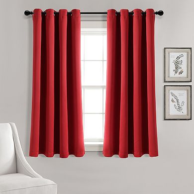 Lush Decor 2-Piece Insulated Grommet Blackout Window Curtain Panel Set