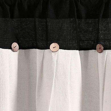 Lush Decor Linen Button Valance Curtain
