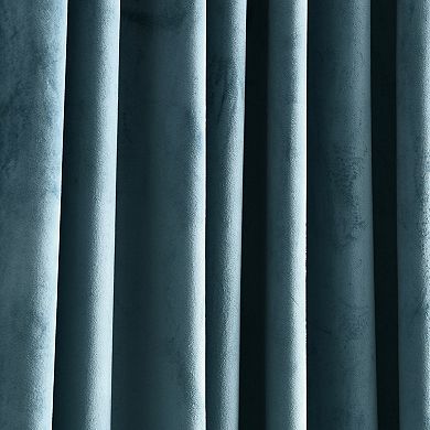 Lush Decor Prima Velvet Light Filtering Rod Pocket Window Curtain Panel Set