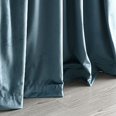 Lush Decor Prima Velvet Light Filtering Rod Pocket Window Curtain Panel Set