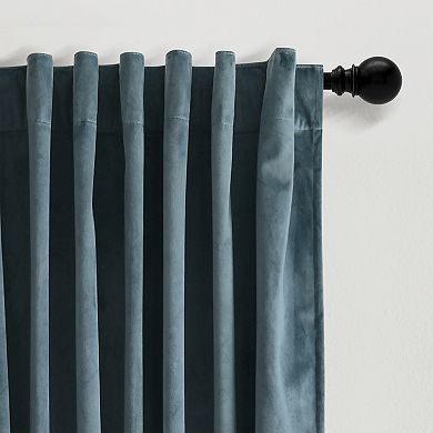 Lush Decor Prima Velvet Light Filtering Rod Pocket Window Curtain Panel Set