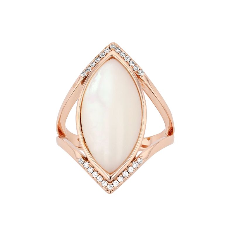 80756275 City Luxe Mother of Pearl & Clear Cubic Zirconia O sku 80756275