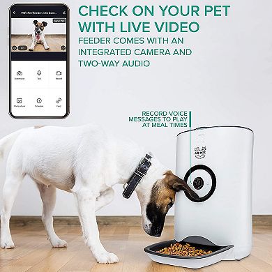 Arf Pets Smart Automatic Pet Feeder with Wi-Fi Programmable Food Dispenser for Dogs & Cats