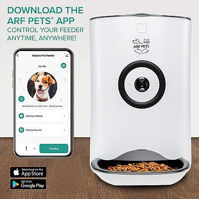 Arf Pets Smart Automatic Pet Feeder with Wi-Fi Programmable Food Dispenser for Dogs & Cats