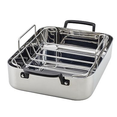 KitchenAid 5-Ply Clad Stainless Steel Roaster with Removable Rack