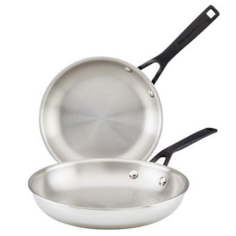 KitchenAid 5-Ply Clad Stainless Steel 2 pc Frypan Set