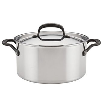 KitchenAid 5-Ply Clad Stainless Steel 6-qt Stockpot with Lid