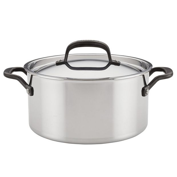 Stainless Steel Stock Pot, 6 QT
