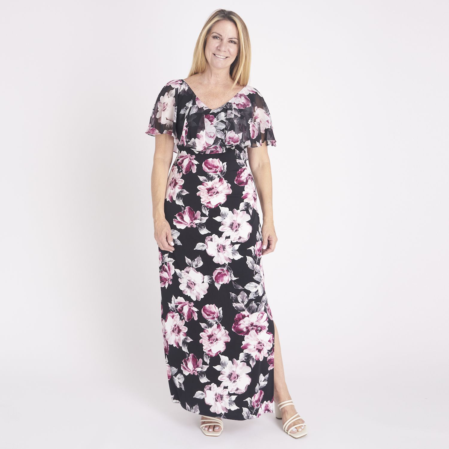 connected apparel maxi dress